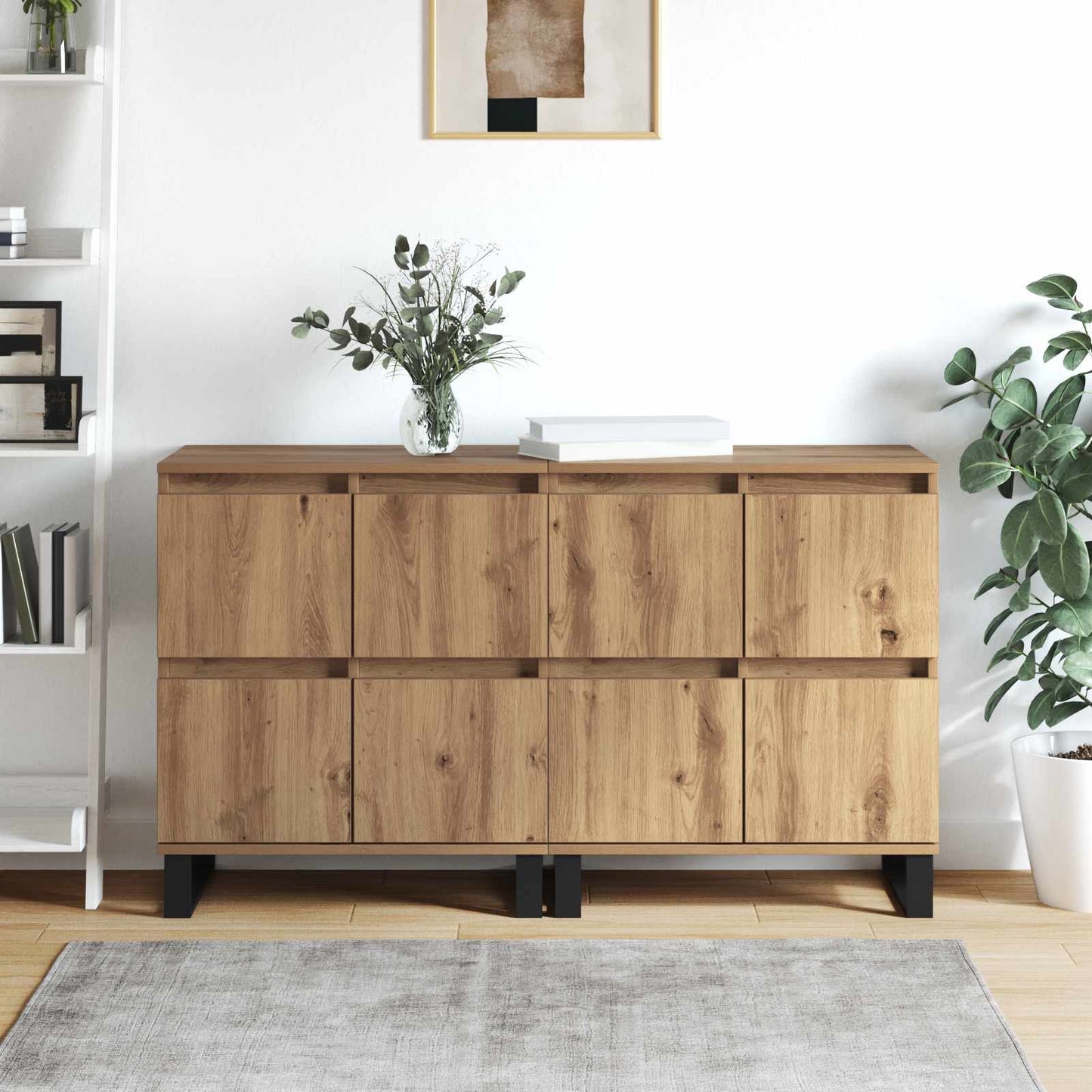 Sideboard 2 pcs Artisan Oak 60 x 35 x 70 cm