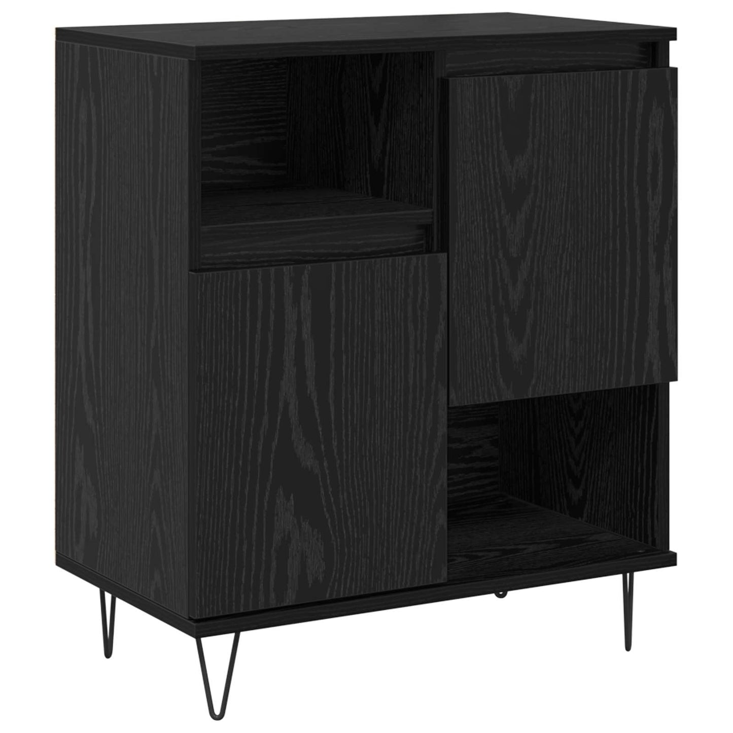 Sideboard 2 pcs Black Oak 60 x 35 x 70 cm
