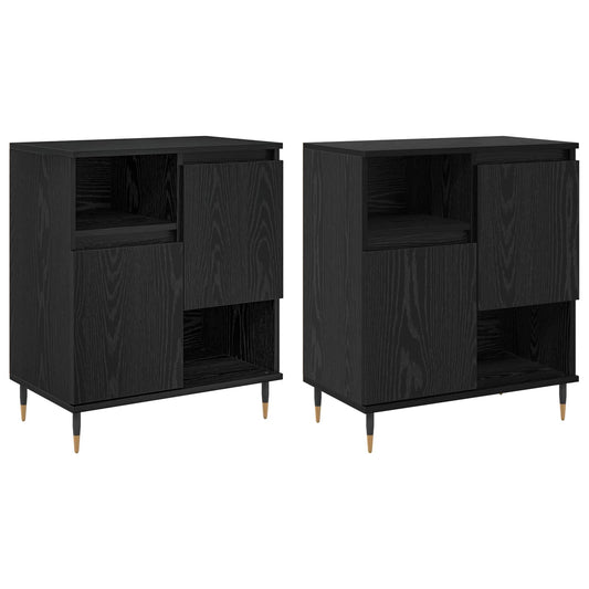 Sideboards 2 pcs Black oak