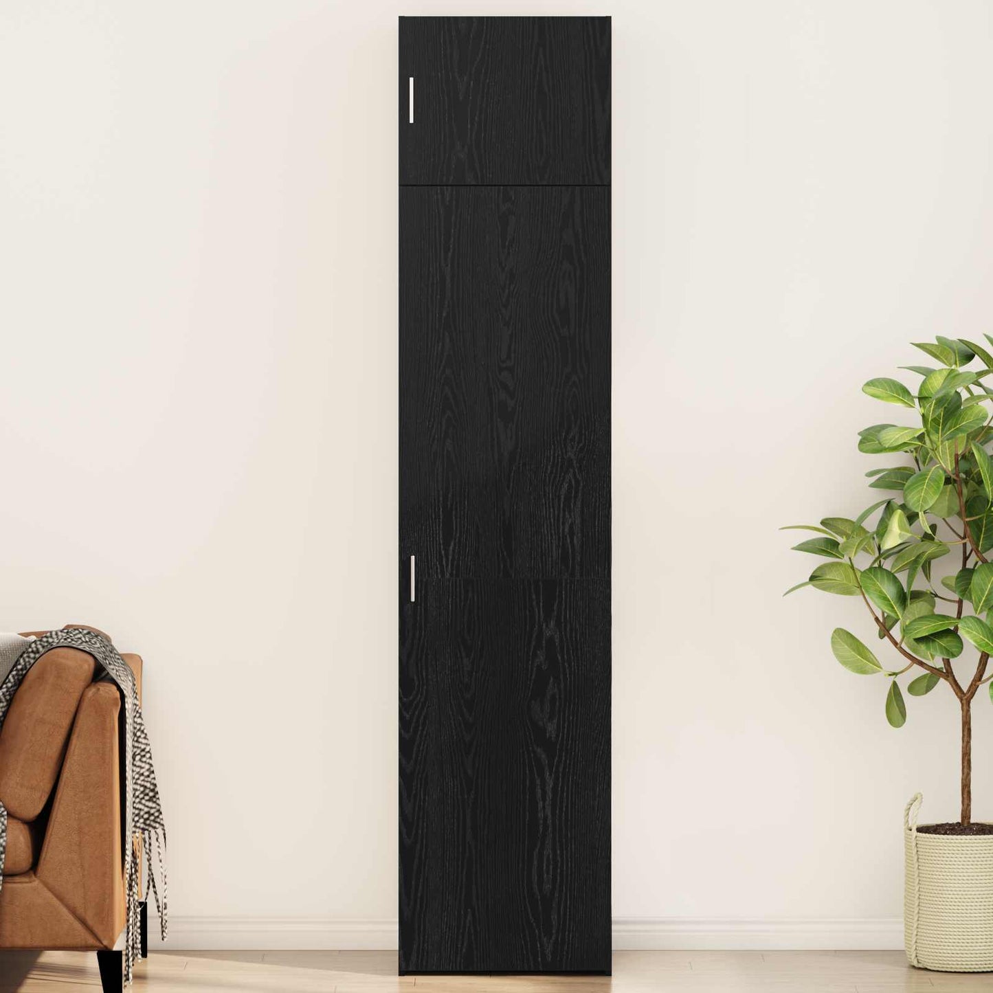 Sideboard 2 pcs Black Oak 50 x 41 x225 cm