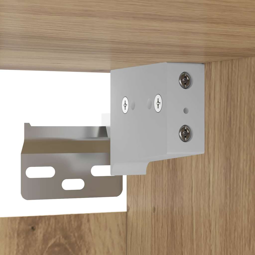Wall Mounted Cabinets 2 pcs Artisan oak and Black