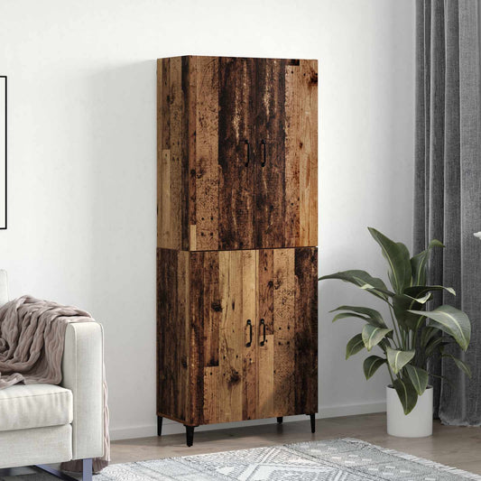 Highboard 2 pcs Old wood 69.5 x 34 x 180 cm Engineered Wood