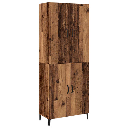 Highboard 2 pcs Old wood Engineered Wood