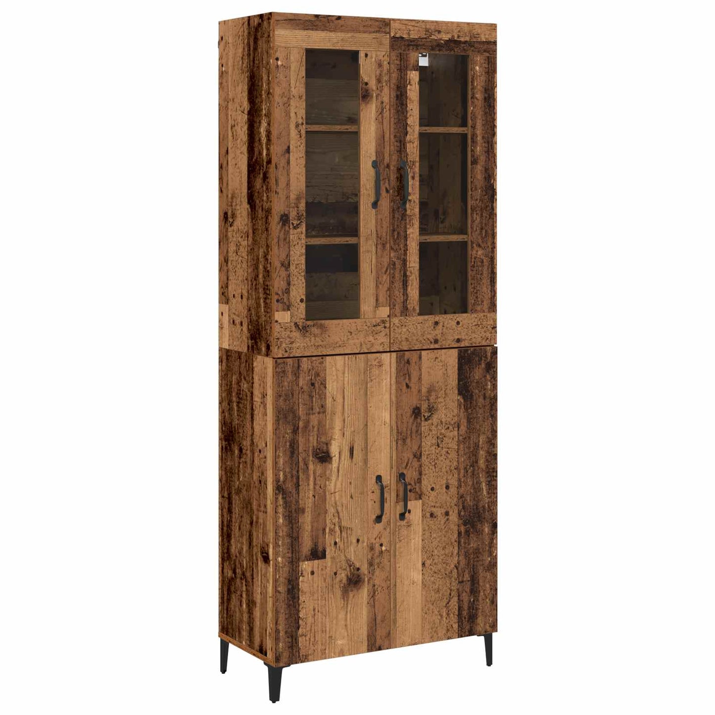 Highboard 2 pcs Old wood Engineered Wood