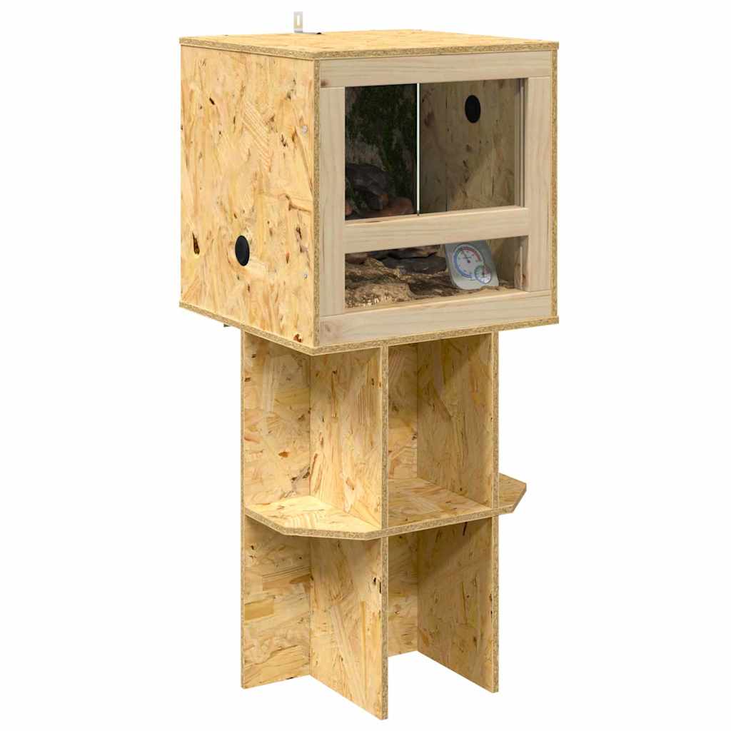 Terrarium Base with Shelf Brown 40 x 40 x 50 cm OSB