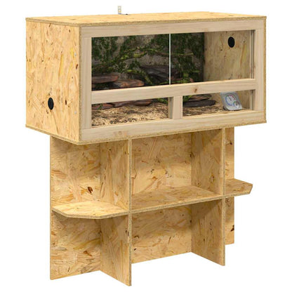 Terrarium Base with Shelf Brown 80 x 40 x 50 cm OSB
