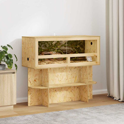 Terrarium Base with Shelf Brown 100 x 40 x 50 cm OSB