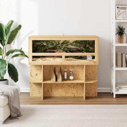 Terrarium Base with Shelf Brown 100 x 40 x 50 cm OSB