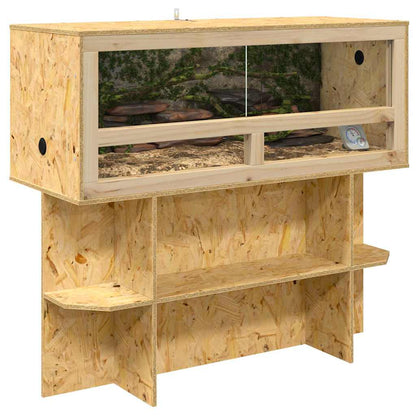 Terrarium Base with Shelf Brown 100 x 40 x 50 cm OSB