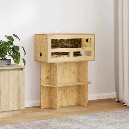 Terrarium Base with Shelf Brown 60 x 30 x 50 cm OSB