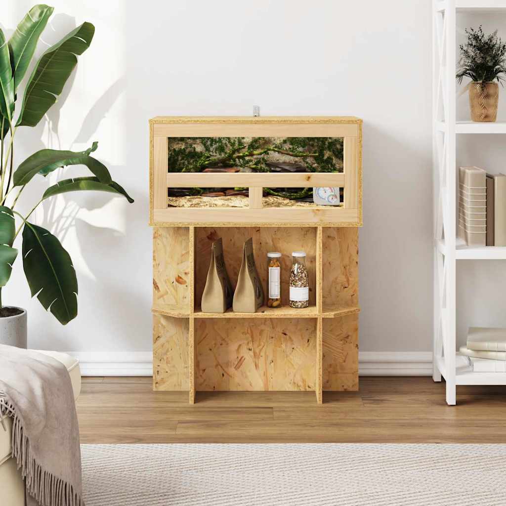 Terrarium Base with Shelf Brown 60 x 30 x 50 cm OSB