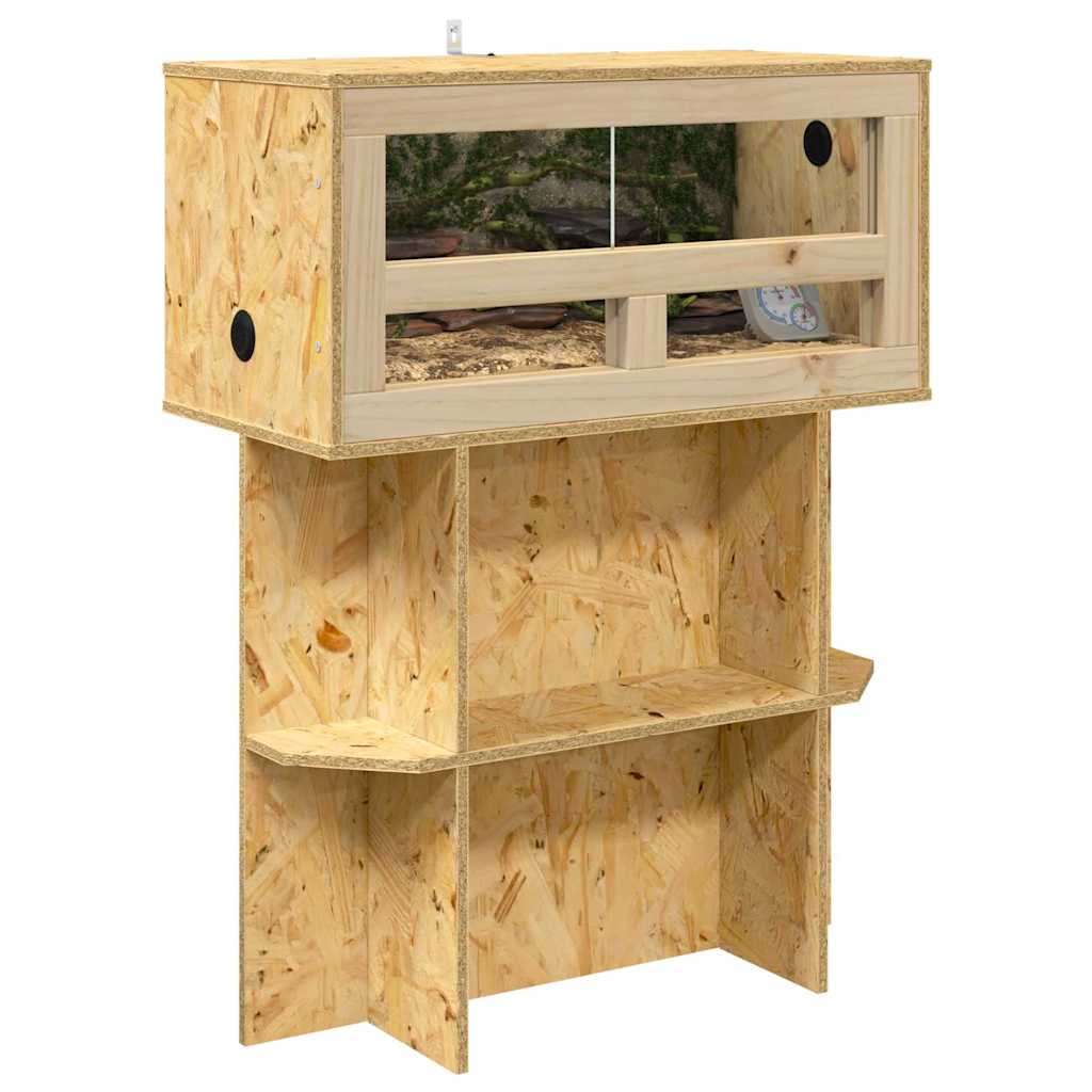 Terrarium Base with Shelf Brown 60 x 30 x 50 cm OSB