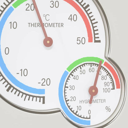 Thermo Hygrometer White 7.5 x 7.5 x 1.2 cm ABS