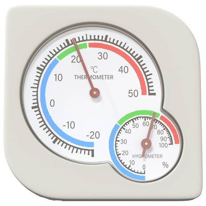 Thermo Hygrometer White 7.5 x 7.5 x 1.2 cm ABS