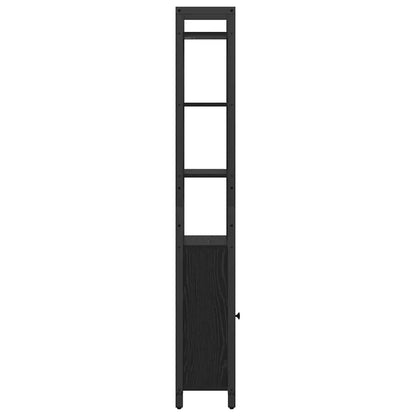 Book Cabinet Black Oak 40 x 24 x 161 cm Engineered Wood