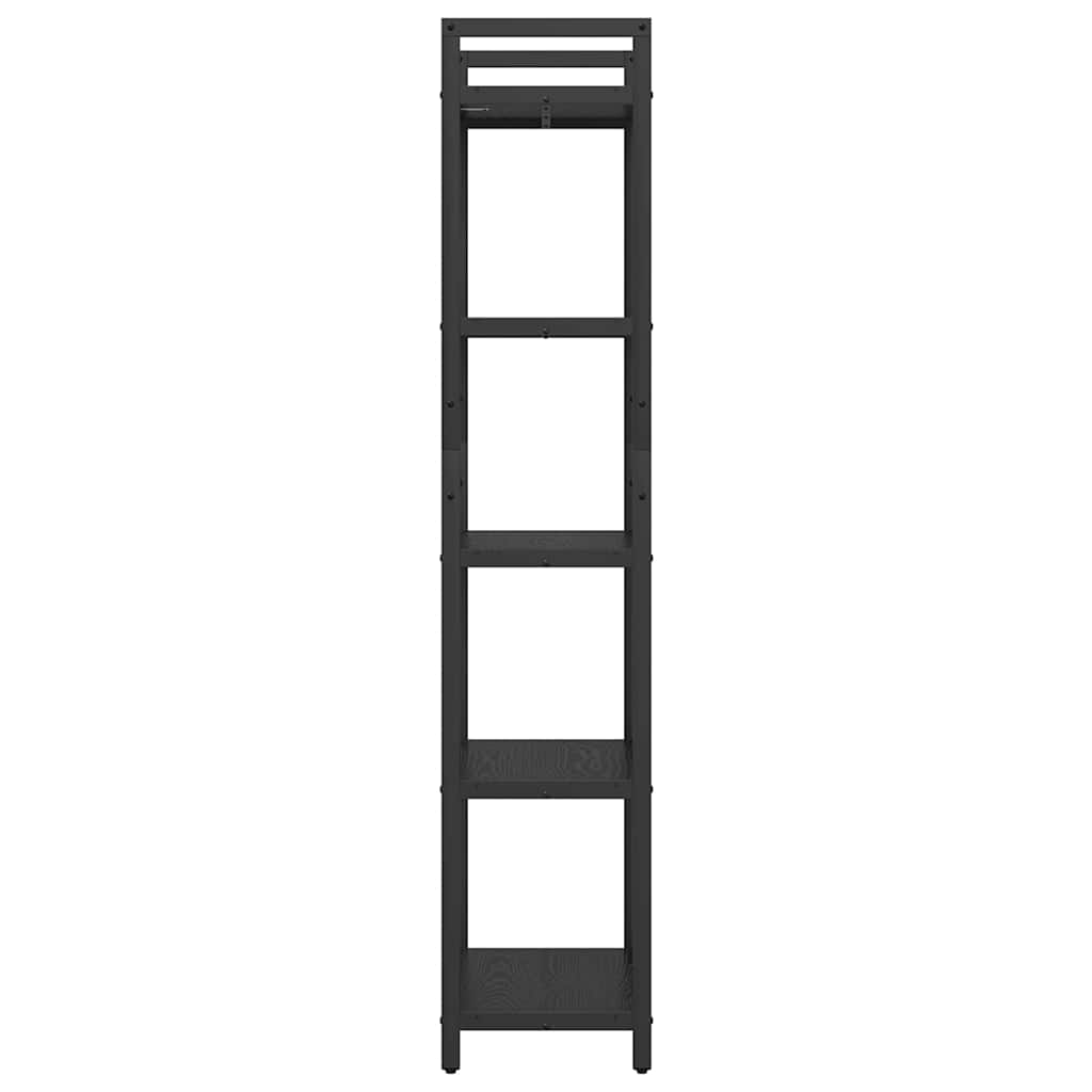 Bookshelf Black Oak 56 x 34 x 171 cm Engineered Wood