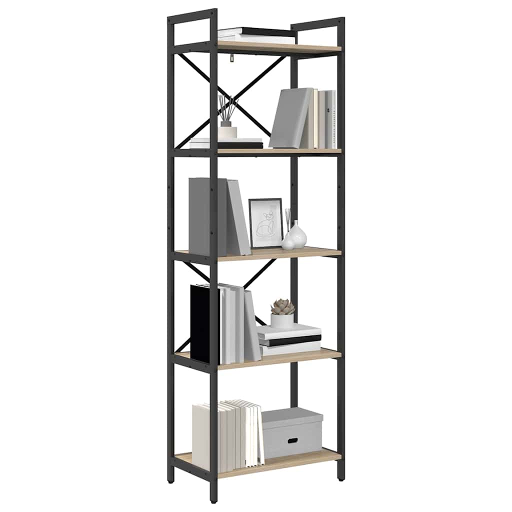 Bookshelf Sonoma Oak 56 x 34 x 171 cm Engineered Wood