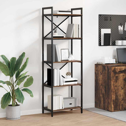 Bookshelf Smoked Oak 56 x 34 x 171 cm Engineered Wood