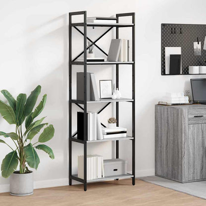 Bookshelf Grey Sonoma 56 x 34 x 171 cm Engineered Wood