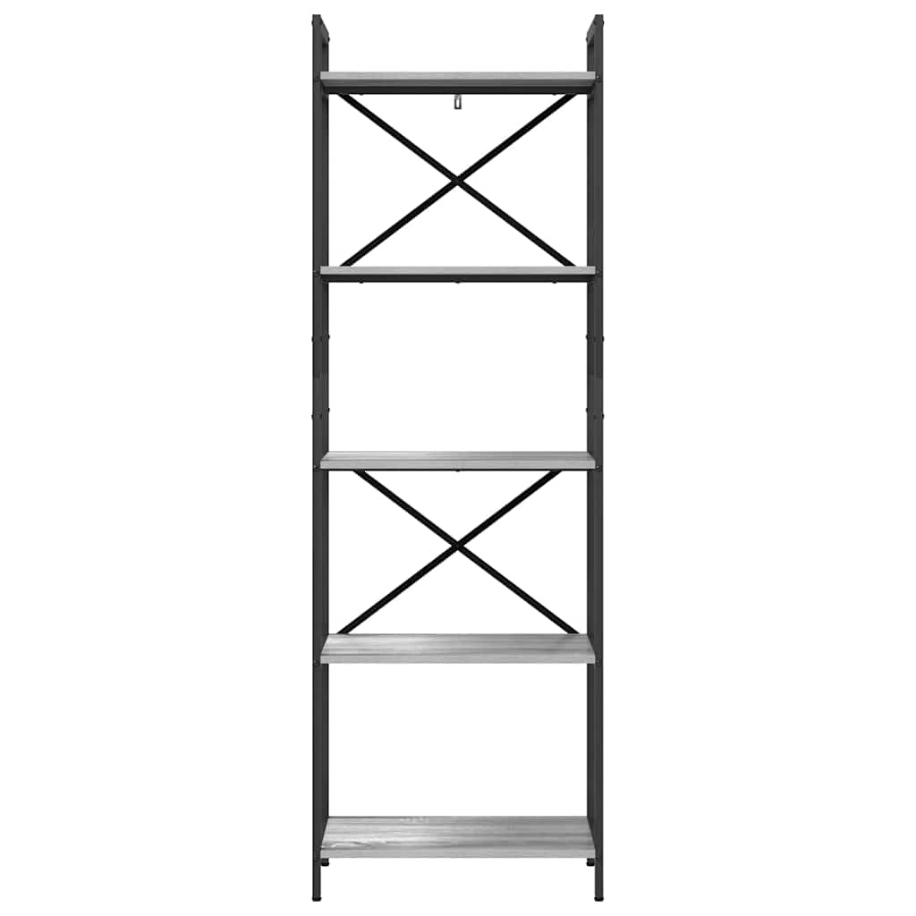 Bookshelf Grey Sonoma 56 x 34 x 171 cm Engineered Wood