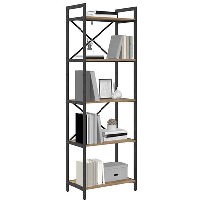 Bookshelf 5-Tier 56 x 34 x 171 cm Engineered Wood Artisan Oak