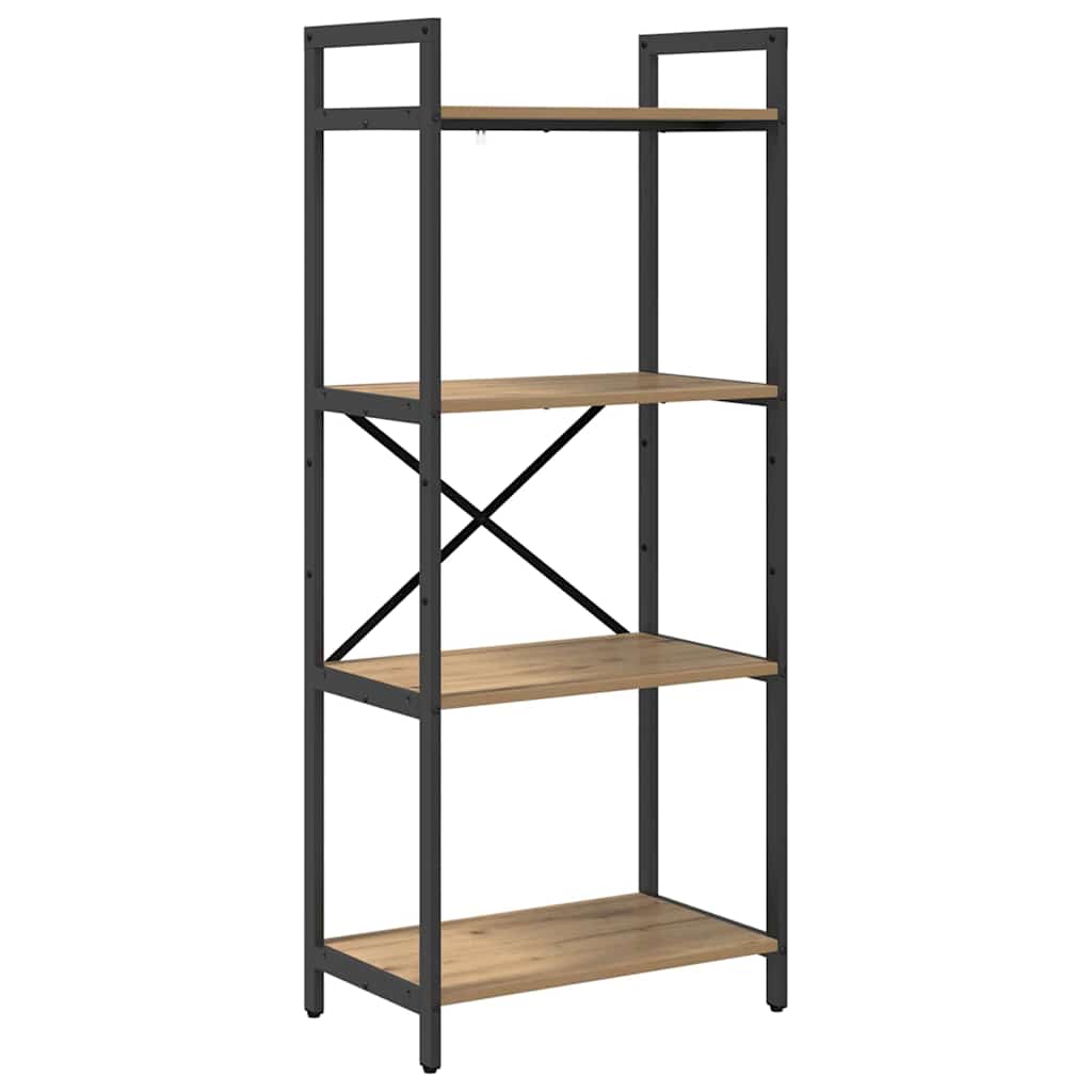 Bookshelf 4-Tier 56 x 34 x 133.5 cm Engineered Wood Artisan Oak