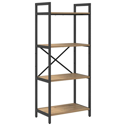 Bookshelf 4-Tier 56 x 34 x 133.5 cm Engineered Wood Artisan Oak