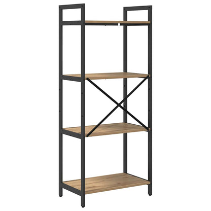 Bookshelf 4-Tier 56 x 34 x 133.5 cm Engineered Wood Artisan Oak