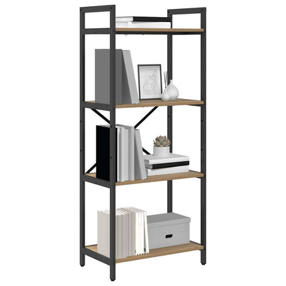 Bookshelf 4-Tier 56 x 34 x 133.5 cm Engineered Wood Artisan Oak