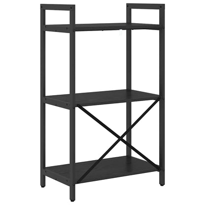 Bookshelf Black Oak 56 x 34 x 96 cm Engineered Wood