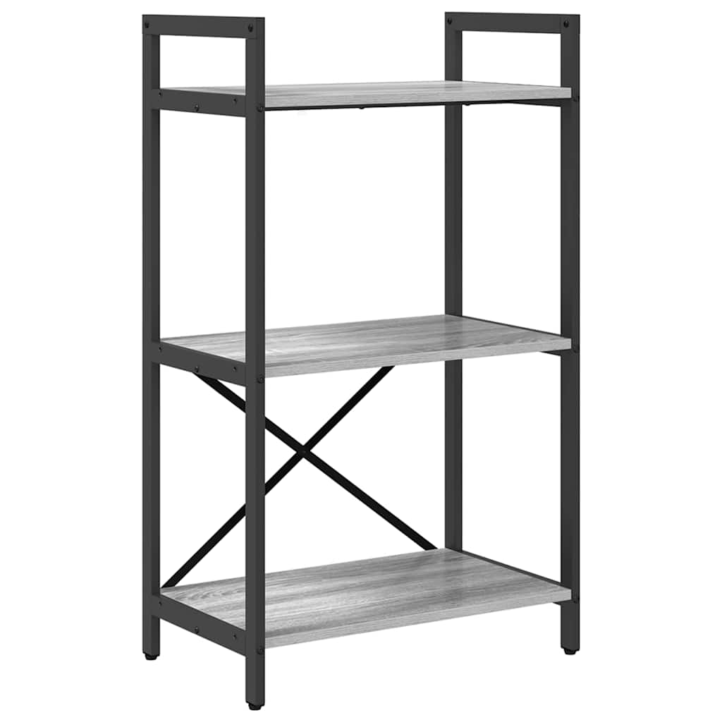Bookshelf Grey Sonoma 56 x 34 x 96 cm Engineered Wood