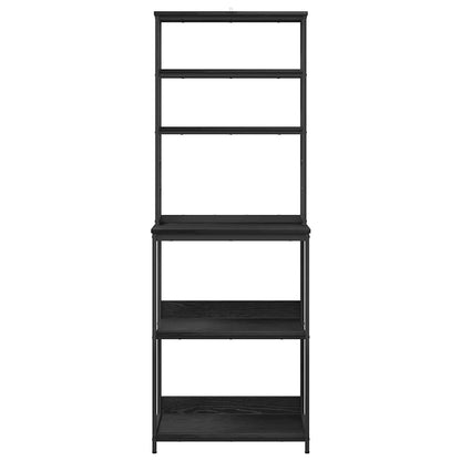 Kitchen Shelf 5-Tier 60 x 40 x 168 cm Engineered Wood Black Oak