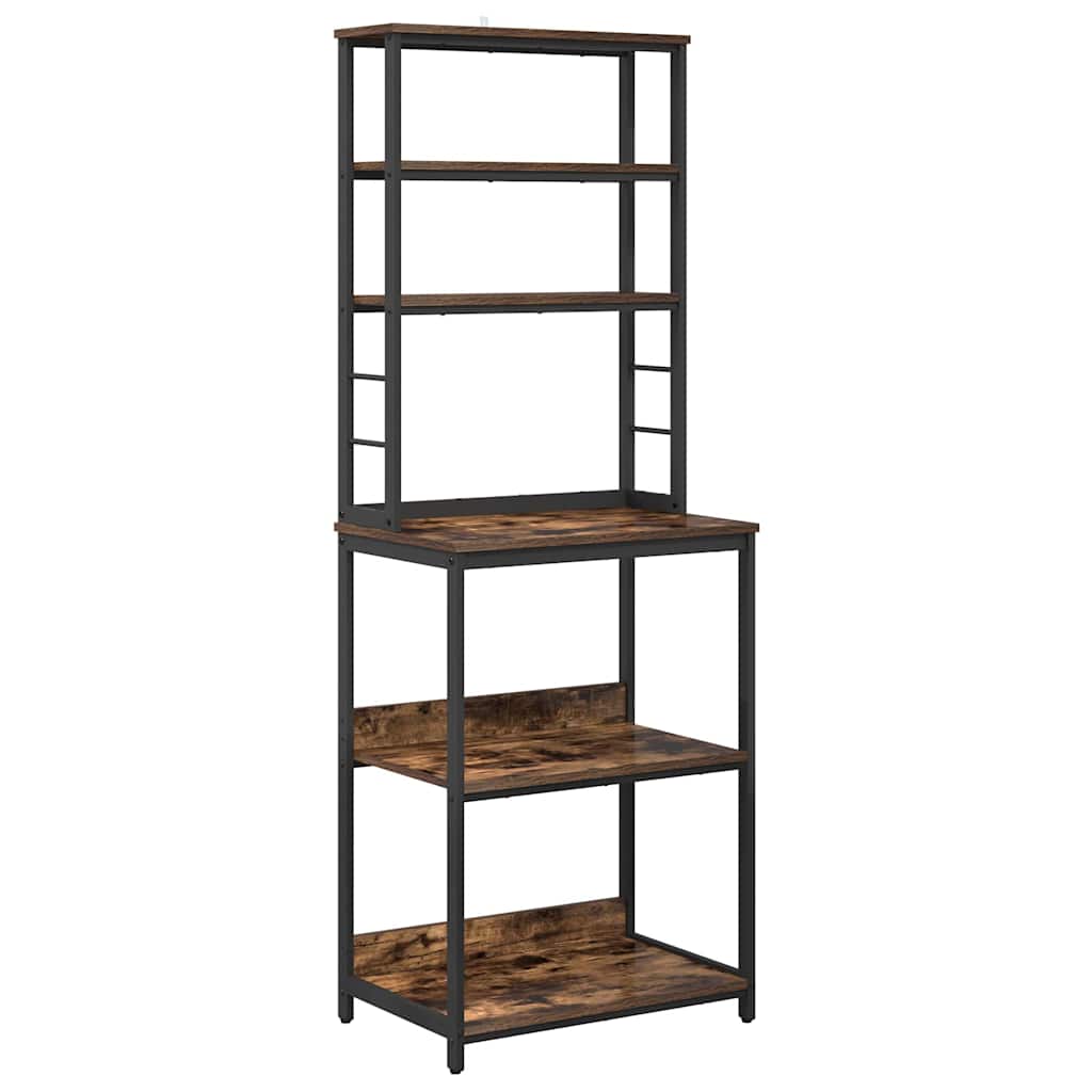 Kitchen Shelf Smoked Oak 60 x 40 x 168 cm Engineered Wood