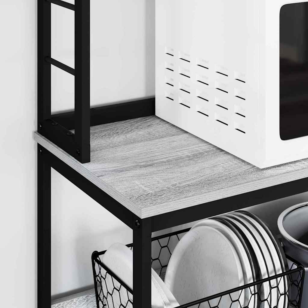 Kitchen Shelf Grey Sonoma 60 x 40 x 168 cm Engineered Wood