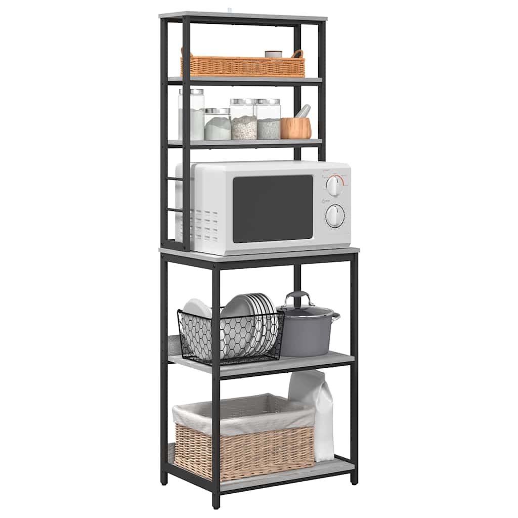 Kitchen Shelf Grey Sonoma 60 x 40 x 168 cm Engineered Wood