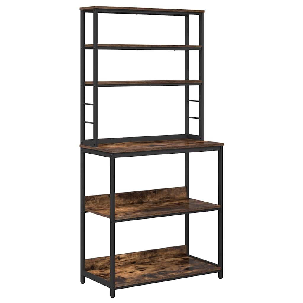 Kitchen Shelf Smoked Oak 80 x 40 x 168 cm Engineered Wood