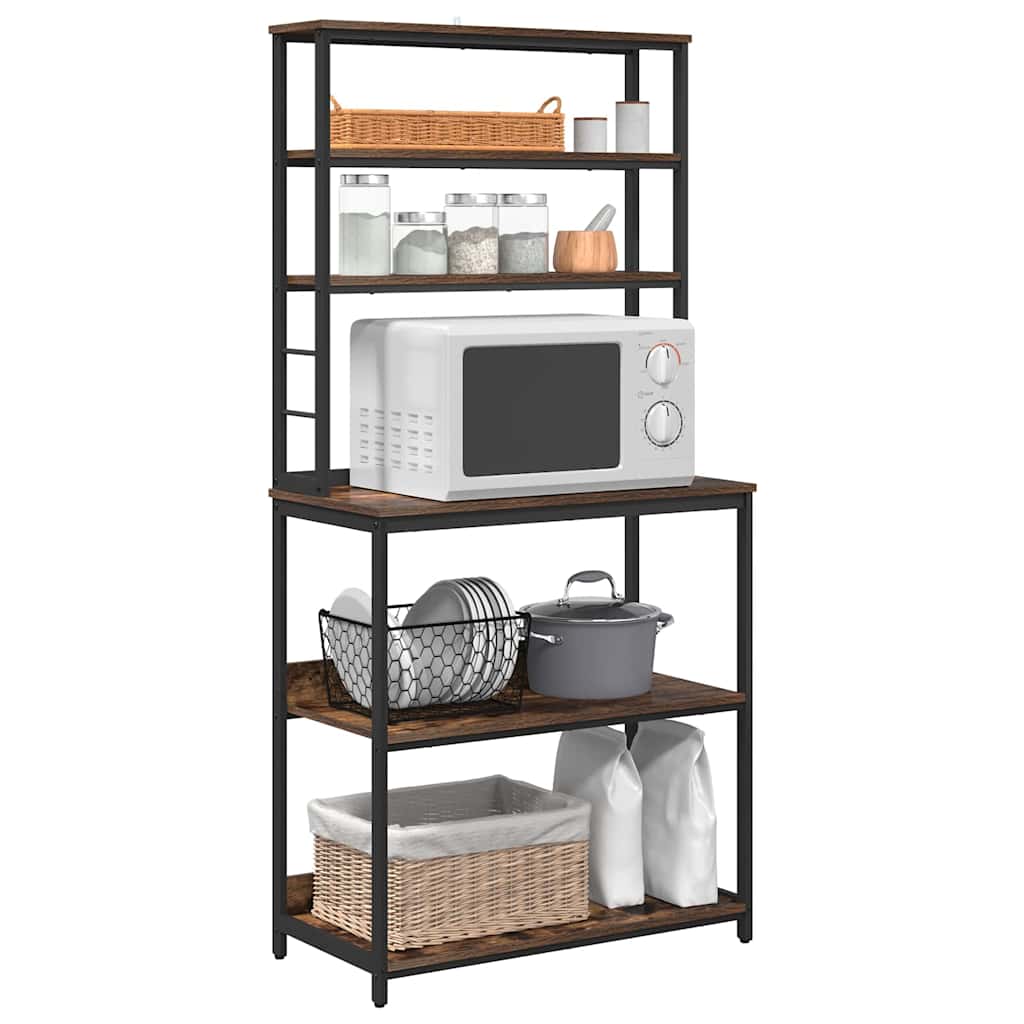 Kitchen Shelf Smoked Oak 80 x 40 x 168 cm Engineered Wood