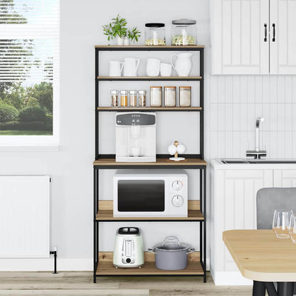 Kitchen Shelf 5-Tier 80 x 40 x 168 cm Engineered Wood