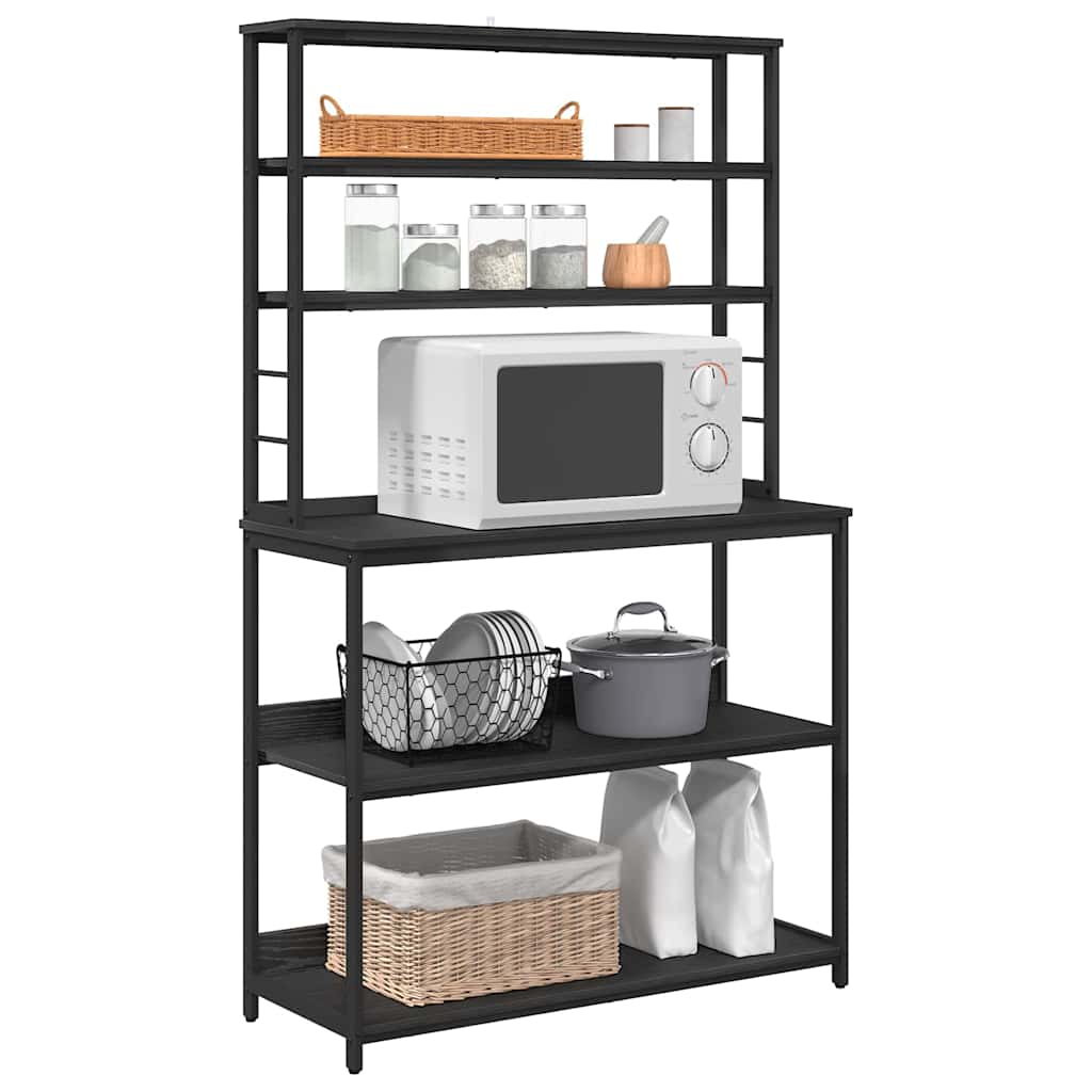 Kitchen Shelf Black Oak 100 x 40 x 168 cm Engineered Wood