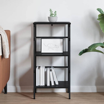 Bookshelf Black Oak 40 x 29.5 x 81 cm Engineered Wood