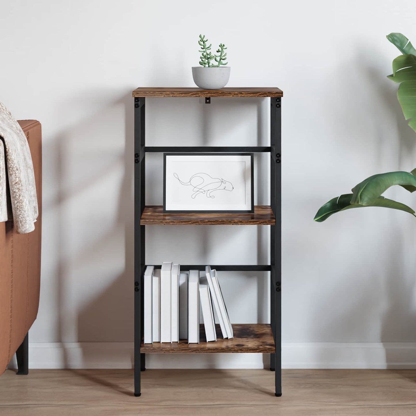 Bookshelf Smoked Oak 40 x 29.5 x 81 cm Engineered Wood