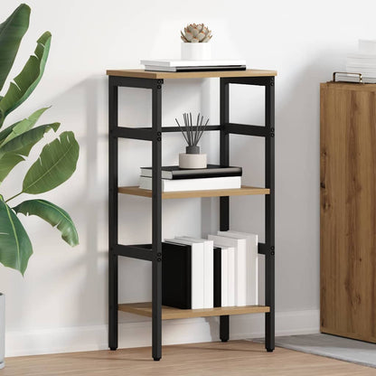Bookshelf 2-Tier 40 x 29.5 x 81 cm Engineered Wood Artisan Oak