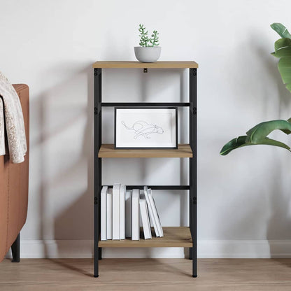 Bookshelf 2-Tier 40 x 29.5 x 81 cm Engineered Wood Artisan Oak