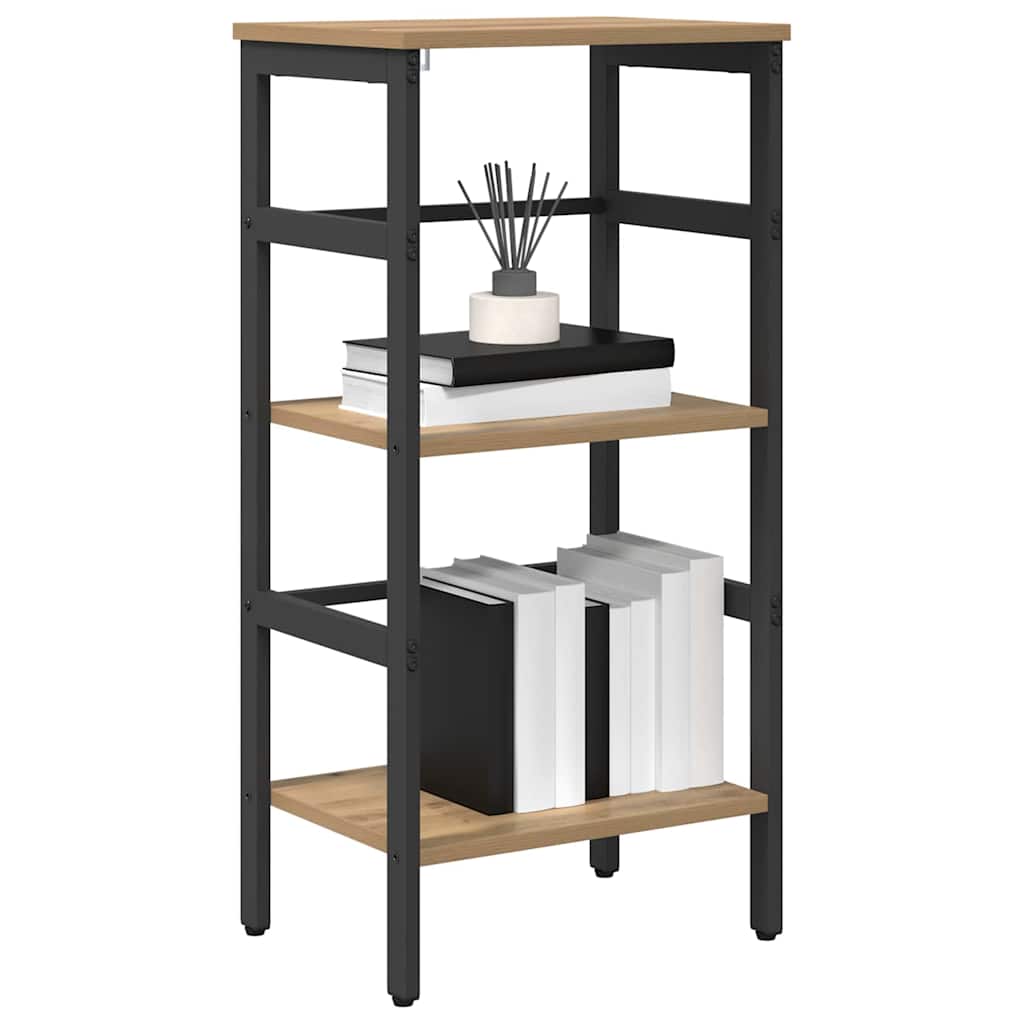 Bookshelf 2-Tier 40 x 29.5 x 81 cm Engineered Wood Artisan Oak