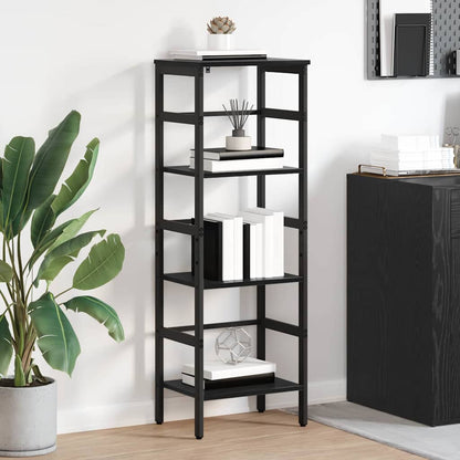 Bookshelf Black Oak 40 x 29.5 x 115 cm Engineered Wood