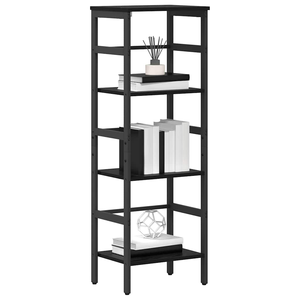 Bookshelf Black Oak 40 x 29.5 x 115 cm Engineered Wood