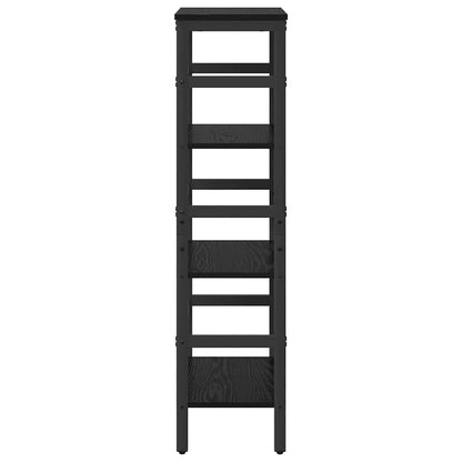 Bookshelf Black Oak 40 x 29.5 x 115 cm Engineered Wood