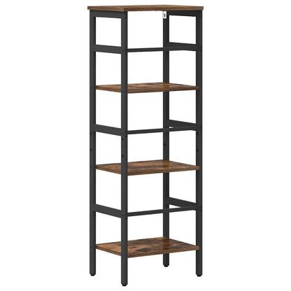 Bookshelf Smoked Oak 40 x 29.5 x 115 cm Engineered Wood