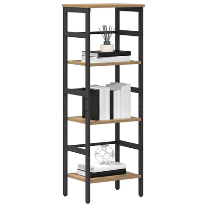 Bookshelf 3-Tier 40 x 29.5 x 115 cm Engineered Wood Artisan Oak