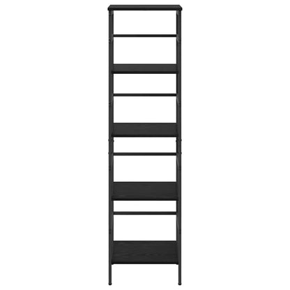 Bookshelf Black Oak 40 x 29.5 x 149 cm Engineered Wood